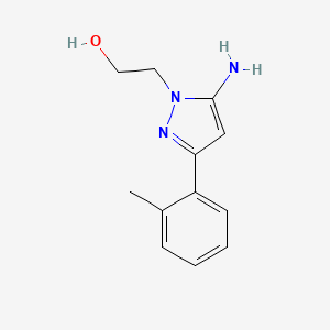 2-[5-amino-3-(2-methylphenyl)-1H-pyrazol-1-yl]ethan-1-ol