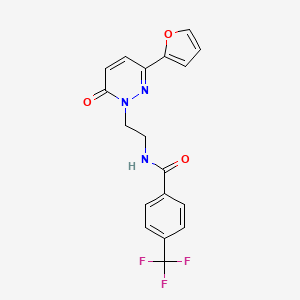 N-(2-(3-(furan-2-yl)-6-oxopyridazin-1(6H)-yl)ethyl)-4-(trifluoromethyl)benzamide