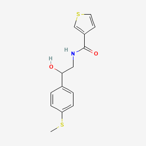 molecular formula C14H15NO2S2 B2884523 N-(2-hydroxy-2-(4-(methylthio)phenyl)ethyl)thiophene-3-carboxamide CAS No. 1448133-39-8