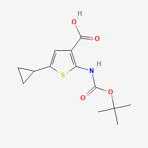 5-Cyclopropyl-2-[(2-methylpropan-2-yl)oxycarbonylamino]thiophene-3-carboxylic acid