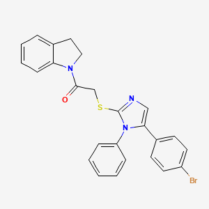2-((5-(4-bromophenyl)-1-phenyl-1H-imidazol-2-yl)thio)-1-(indolin-1-yl)ethanone