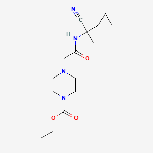Ethyl 4-{[(1-cyano-1-cyclopropylethyl)carbamoyl]methyl}piperazine-1-carboxylate