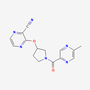 3-((1-(5-Methylpyrazine-2-carbonyl)pyrrolidin-3-yl)oxy)pyrazine-2-carbonitrile