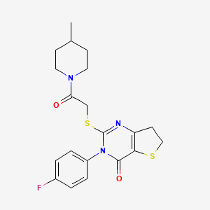 3-(4-fluorophenyl)-2-((2-(4-methylpiperidin-1-yl)-2-oxoethyl)thio)-6,7-dihydrothieno[3,2-d]pyrimidin-4(3H)-one