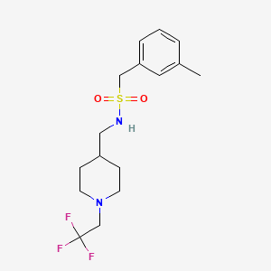 molecular formula C16H23F3N2O2S B2884546 1-(3-methylphenyl)-N-{[1-(2,2,2-trifluoroethyl)piperidin-4-yl]methyl}methanesulfonamide CAS No. 2320176-89-2