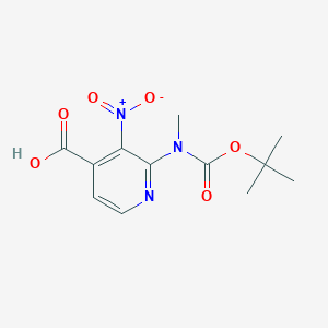 2-[Methyl-[(2-methylpropan-2-yl)oxycarbonyl]amino]-3-nitropyridine-4-carboxylic acid