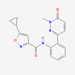5-cyclopropyl-N-(2-(1-methyl-6-oxo-1,6-dihydropyridazin-3-yl)phenyl)isoxazole-3-carboxamide