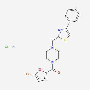 (5-Bromofuran-2-yl)(4-((4-phenylthiazol-2-yl)methyl)piperazin-1-yl)methanone hydrochloride