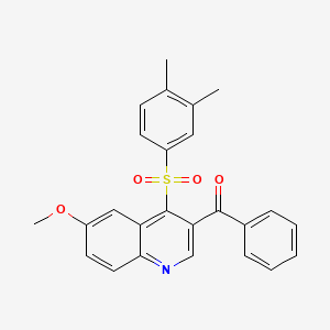 (4-((3,4-Dimethylphenyl)sulfonyl)-6-methoxyquinolin-3-yl)(phenyl)methanone