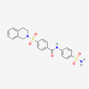 4-(3,4-dihydro-1H-isoquinolin-2-ylsulfonyl)-N-(4-sulfamoylphenyl)benzamide