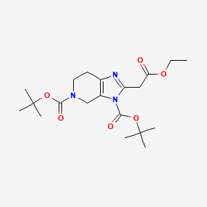 molecular formula C20H31N3O6 B2884592 Di-tert-butyl 2-(2-ethoxy-2-oxoethyl)-6,7-dihydro-3H-imidazo[4,5-c]pyridine-3,5(4H)-dicarboxylate CAS No. 2007915-96-8