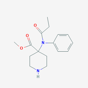molecular formula C16H22N2O3 B028846 Methyl 4-[(propionyl)phenylamino]piperidine-4-carboxylate CAS No. 72996-78-2