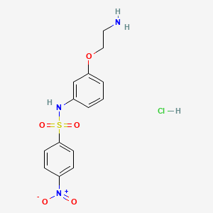 N-[3-(2-aminoethoxy)phenyl]-4-nitrobenzene-1-sulfonamide hydrochloride