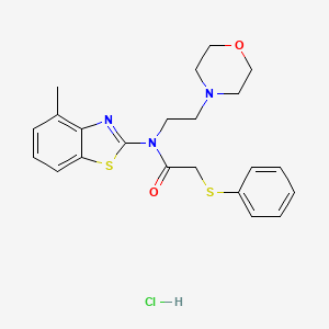 N-(4-methylbenzo[d]thiazol-2-yl)-N-(2-morpholinoethyl)-2-(phenylthio)acetamide hydrochloride