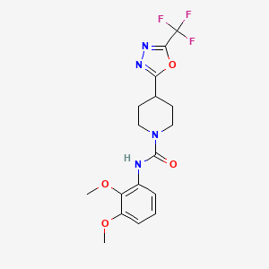 molecular formula C17H19F3N4O4 B2884612 N-(2,3-dimethoxyphenyl)-4-(5-(trifluoromethyl)-1,3,4-oxadiazol-2-yl)piperidine-1-carboxamide CAS No. 1396860-79-9