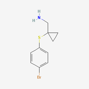 [1-(4-Bromophenyl)sulfanylcyclopropyl]methanamine