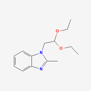 molecular formula C14H20N2O2 B2884618 1-(2,2-diethoxyethyl)-2-methyl-1H-1,3-benzodiazole CAS No. 370845-97-9