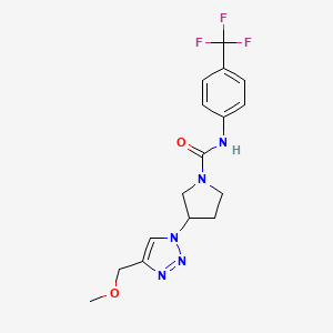 3-(4-(methoxymethyl)-1H-1,2,3-triazol-1-yl)-N-(4-(trifluoromethyl)phenyl)pyrrolidine-1-carboxamide