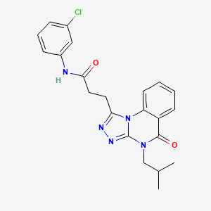 N-(3-chlorophenyl)-3-(4-isobutyl-5-oxo-4,5-dihydro[1,2,4]triazolo[4,3-a]quinazolin-1-yl)propanamide