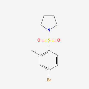 molecular formula C11H14BrNO2S B2884635 1-[(4-BRomo-2-methylbenzene)sulfonyl]pyrrolidine CAS No. 1715039-70-5