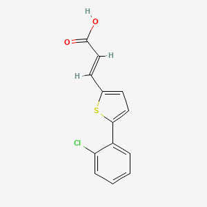 molecular formula C13H9ClO2S B2884639 3-[5-(2-Chlorophenyl)thiophen-2-yl]prop-2-enoic acid CAS No. 2230605-60-2