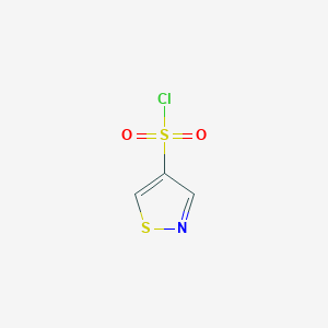 molecular formula C3H2ClNO2S2 B2884640 1,2-Thiazole-4-sulfonyl chloride CAS No. 88982-55-2
