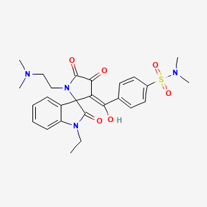 4-(1'-(2-(dimethylamino)ethyl)-1-ethyl-4'-hydroxy-2,5'-dioxo-1',5'-dihydrospiro[indoline-3,2'-pyrrol]-3'-ylcarbonyl)-N,N-dimethylbenzenesulfonamide