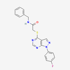 N-benzyl-2-[1-(4-fluorophenyl)pyrazolo[3,4-d]pyrimidin-4-yl]sulfanylacetamide