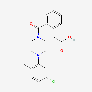 2-(2-((4-(5-Chloro-2-methylphenyl)piperazinyl)carbonyl)phenyl)acetic acid