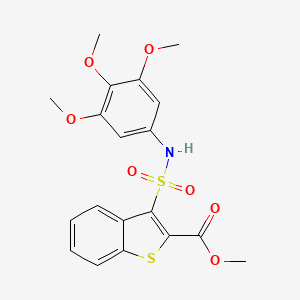 molecular formula C19H19NO7S2 B2884661 Methyl 3-[(3,4,5-trimethoxyphenyl)sulfamoyl]-1-benzothiophene-2-carboxylate CAS No. 899977-53-8