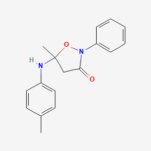 5-Methyl-5-[(4-methylphenyl)amino]-2-phenylisoxazolidin-3-one