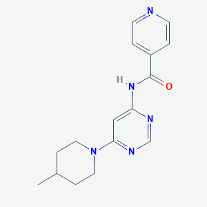 N-(6-(4-methylpiperidin-1-yl)pyrimidin-4-yl)isonicotinamide