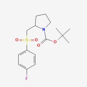 molecular formula C16H22FNO4S B2884674 tert-Butyl 2-(((4-fluorophenyl)sulfonyl)methyl)pyrrolidine-1-carboxylate CAS No. 1353973-85-9