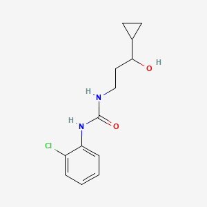 molecular formula C13H17ClN2O2 B2884676 1-(2-Chlorophenyl)-3-(3-cyclopropyl-3-hydroxypropyl)urea CAS No. 1396881-19-8