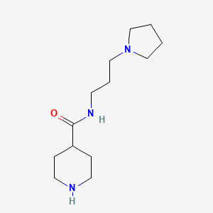 molecular formula C13H25N3O B2884678 N-[3-(pyrrolidin-1-yl)propyl]piperidine-4-carboxamide CAS No. 92031-43-1
