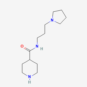 molecular formula C13H25N3O B2884678 N-(3-吡咯烷-1-基丙基)哌啶-4-甲酰胺 CAS No. 92031-43-1