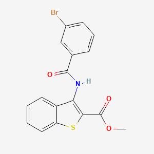 molecular formula C17H12BrNO3S B2884683 methyl 3-(3-bromobenzamido)-1-benzothiophene-2-carboxylate CAS No. 477490-11-2