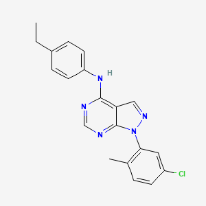molecular formula C20H18ClN5 B2884689 1-(5-氯-2-甲基苯基)-N-(4-乙基苯基)-1H-吡唑并[3,4-d]嘧啶-4-胺 CAS No. 890937-66-3