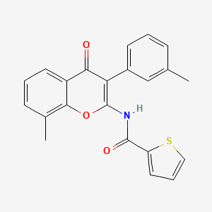 molecular formula C22H17NO3S B2884694 N-[8-methyl-3-(3-methylphenyl)-4-oxo-4H-chromen-2-yl]thiophene-2-carboxamide CAS No. 881552-16-5