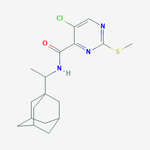 molecular formula C18H24ClN3OS B2884696 N-[1-(1-Adamantyl)ethyl]-5-chloro-2-methylsulfanylpyrimidine-4-carboxamide CAS No. 1223342-21-9