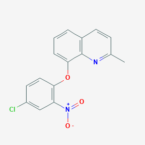 molecular formula C16H11ClN2O3 B2884701 8-(4-Chloro-2-nitrophenoxy)-2-methylquinoline CAS No. 852932-31-1