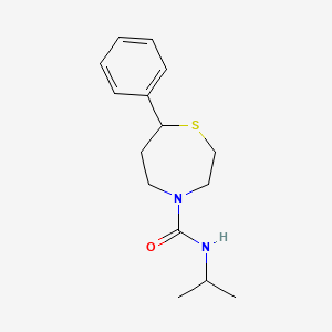molecular formula C15H22N2OS B2884702 N-异丙基-7-苯基-1,4-噻氮杂环-4-甲酰胺 CAS No. 1797637-71-8
