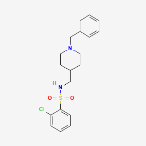 N-((1-benzylpiperidin-4-yl)methyl)-2-chlorobenzenesulfonamide