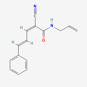 molecular formula C15H14N2O B2884706 (2Z,4E)-2-cyano-5-phenyl-N-prop-2-enylpenta-2,4-dienamide CAS No. 473277-84-8