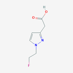 molecular formula C7H9FN2O2 B2884707 2-[1-(2-Fluoroethyl)-1H-pyrazol-3-yl]acetic acid CAS No. 1429418-69-8