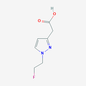 molecular formula C7H9FN2O2 B2884707 [1-(2-fluoroethyl)-1H-pyrazol-3-yl]acetic acid CAS No. 1429418-69-8