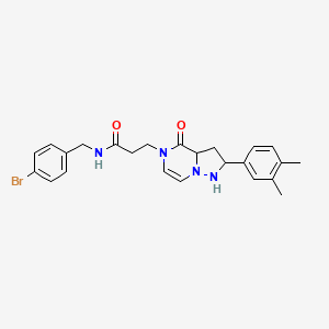 molecular formula C24H23BrN4O2 B2884717 N-[(4-bromophenyl)methyl]-3-[2-(3,4-dimethylphenyl)-4-oxo-4H,5H-pyrazolo[1,5-a]pyrazin-5-yl]propanamide CAS No. 1326895-74-2