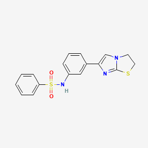 N-(3-(2,3-dihydroimidazo[2,1-b]thiazol-6-yl)phenyl)benzenesulfonamide