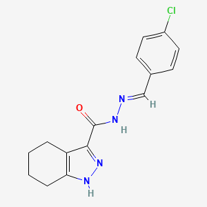 (E)-N'-(4-chlorobenzylidene)-4,5,6,7-tetrahydro-1H-indazole-3-carbohydrazide
