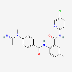 N-(5-Chloropyridin-2-yl)-5-methyl-2-(4-(N-methylacetimidamido)benzamido)benzamide